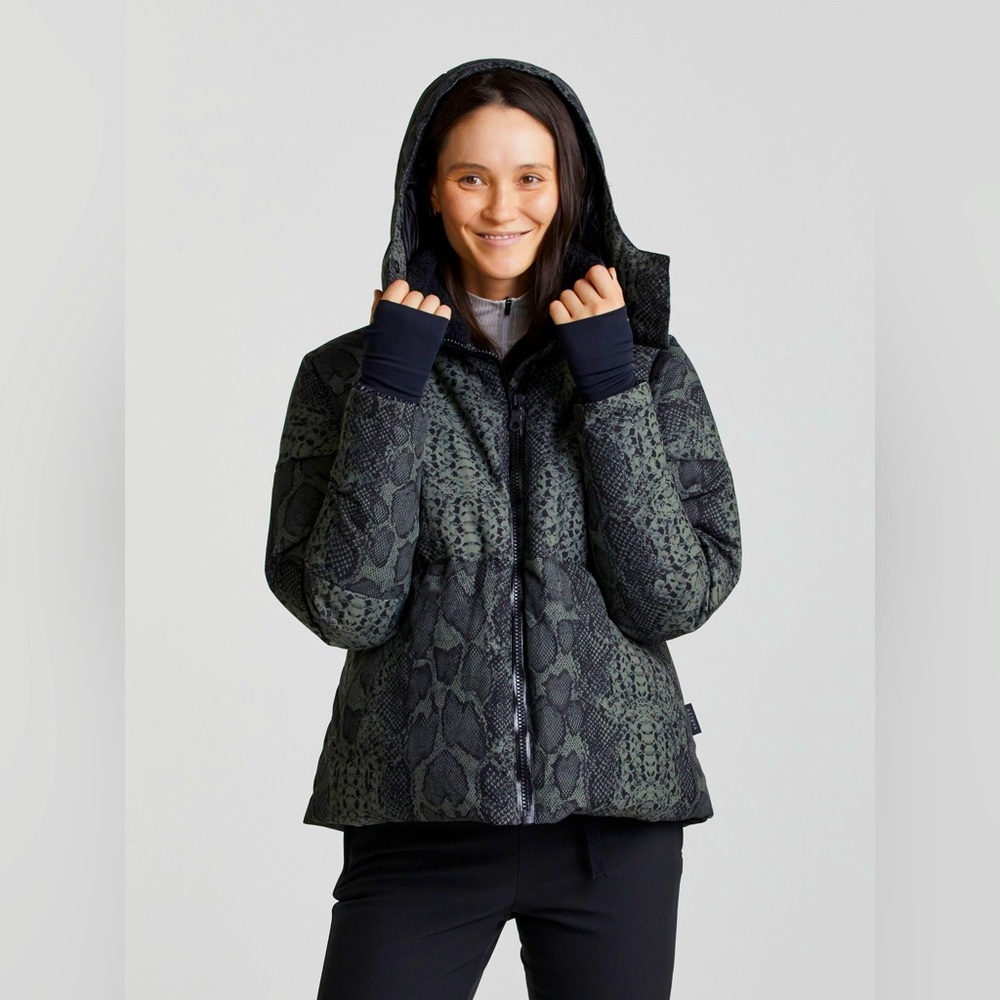 Varley Dorothy Mono Boa Snakeskin Ski Jacket with Hood